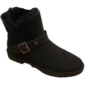 UGG Romely Short Buckle Boot 'Black' BLK Women's Size 5 Like New